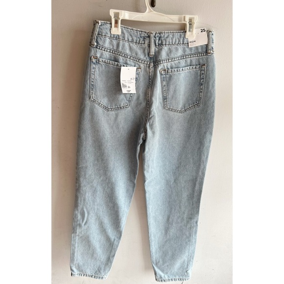 New F21 Recycled Cotton Distressed Mom Jeans - Picture 4 of 7